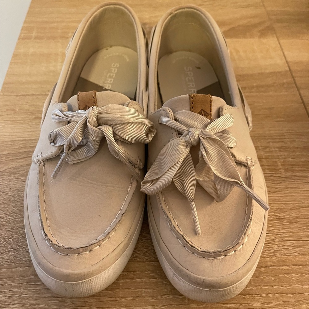 Sperry Ribbon Lace Boat Shoes